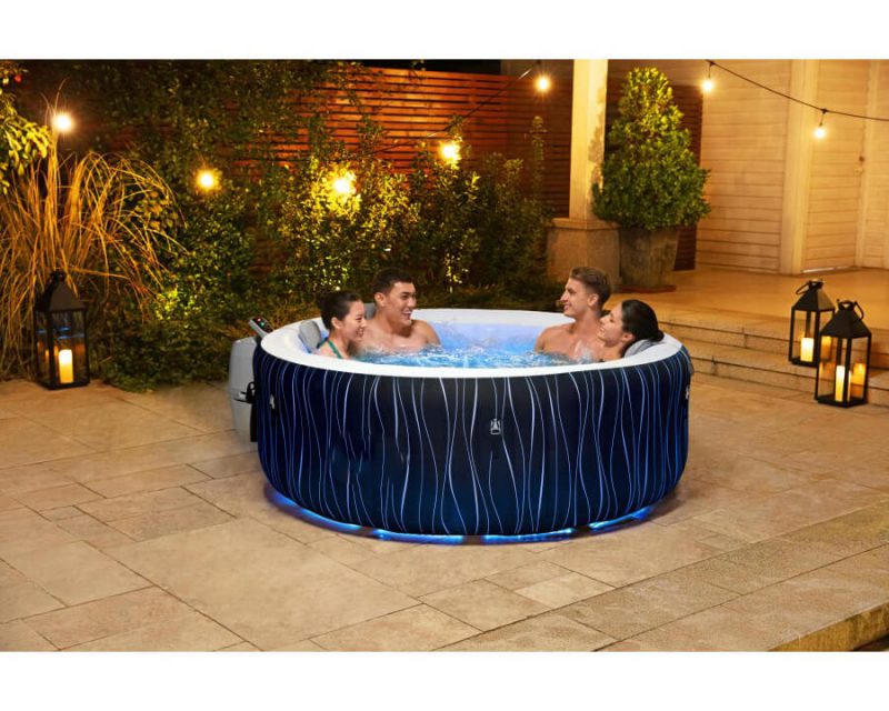 Spa Gonflable Rond Jardin Propre Hollywood 4 - 6 personnes avec LED – Image 3