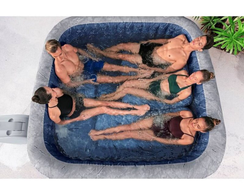 Spa Gonflable Carré Jardin Propre San Francisco 5-7 places avec LED – Image 3