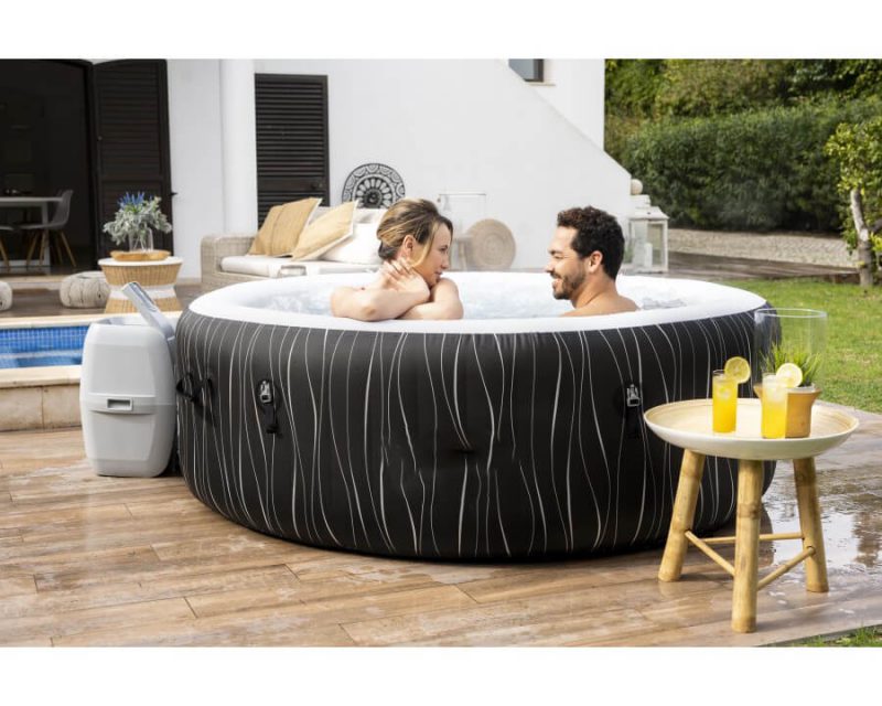 Spa Gonflable Rond Jardin Propre Hollywood 4 - 6 personnes avec LED – Image 4